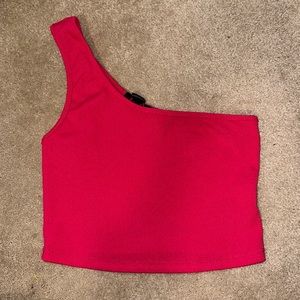 Forever 21 one shoulder cropped tank top